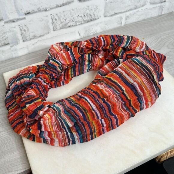 NWOT LOFT Multicolored Striped Infinity Scarf - Picture 3 of 5